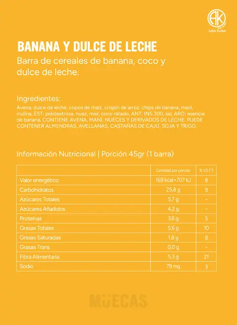 valor energetico banana y dulce.webp