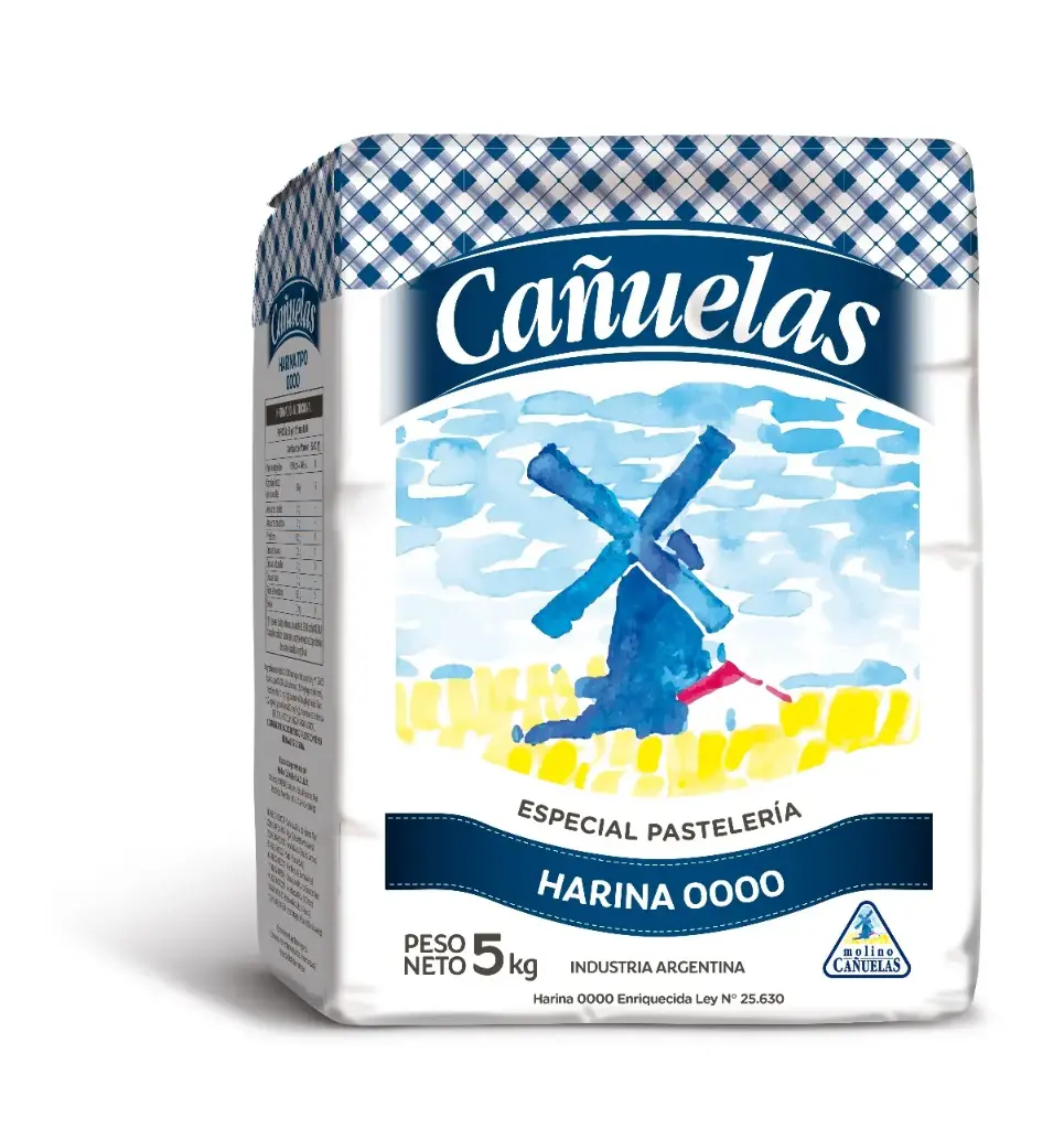 Harina 0000 Molino Cañuelas x 5kg. PACK x 4 U.