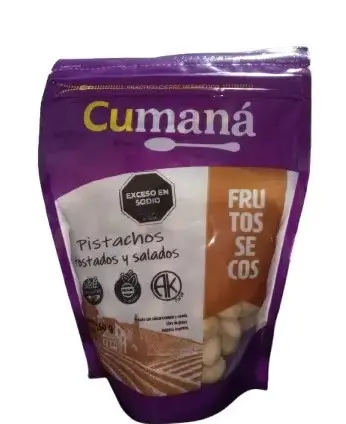 Pistacho Cumana c/cascara Tost. Salado x 150g. unidad