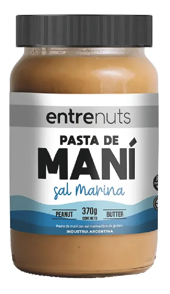 Pasta Mani Entre Nuts con Sal Marina x 370g. unidad