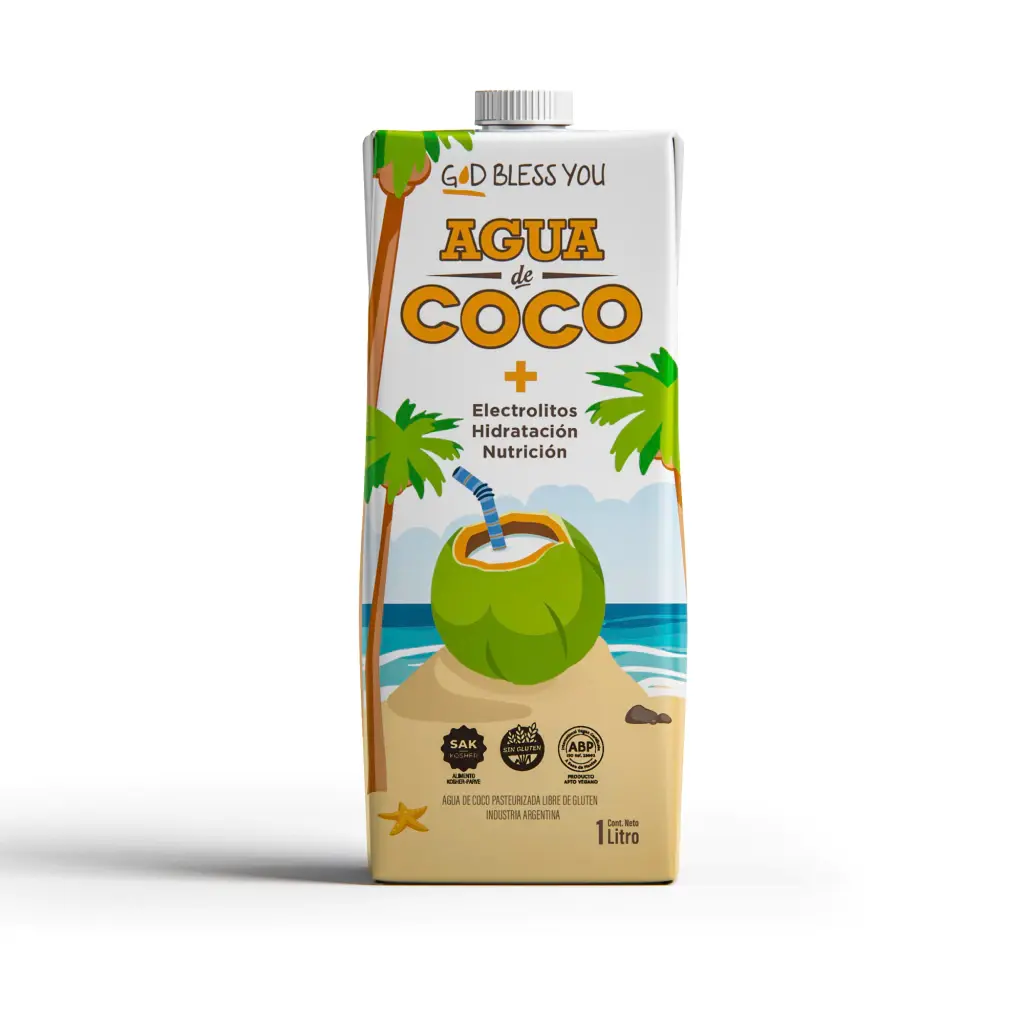 Agua de Coco God Bless You x 1L.