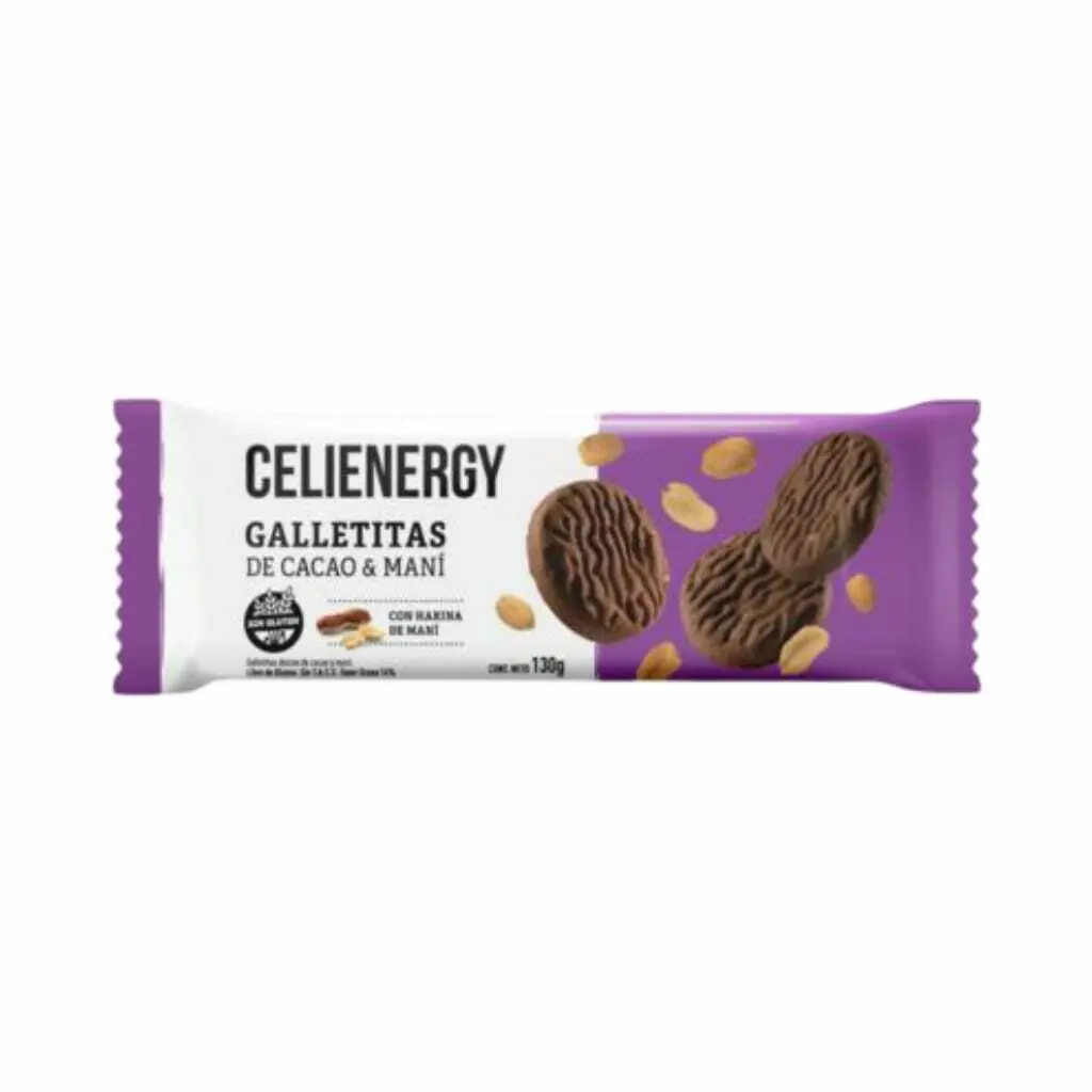 Galletitas Celienergy de Cacao y Mani x 130g.