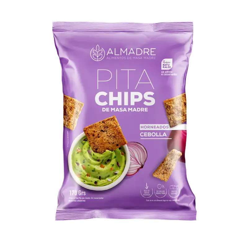 Snack Almadre PitaChips Cebolla x 115g.