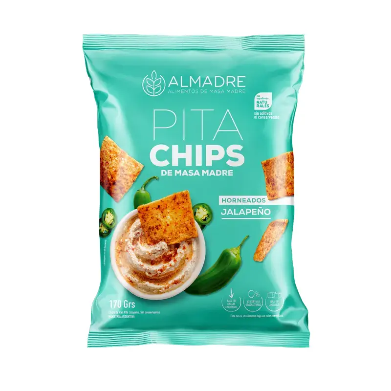Snack Almadre PitaChips Jalapeño x 115g.