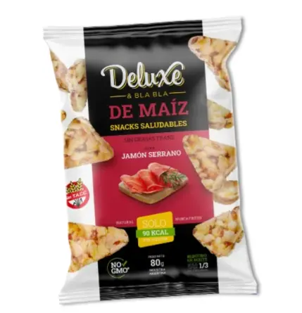 Snack Deluxe de maiz sabor jamon serrano