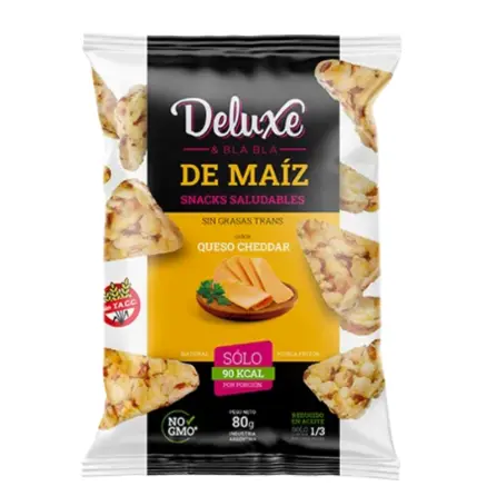 Snack Deluxe de maiz sabor Queso Cheddar