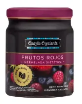 Mermelada Cuarto Creciente C/Stevia Frutos Rojos x 280g.