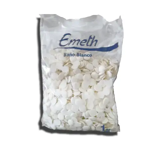 Chocolate Baño Boton Emeth Blanco x 1kg.
