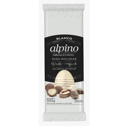Chocolate Moldeo Alpino blanco tableta x 500g.