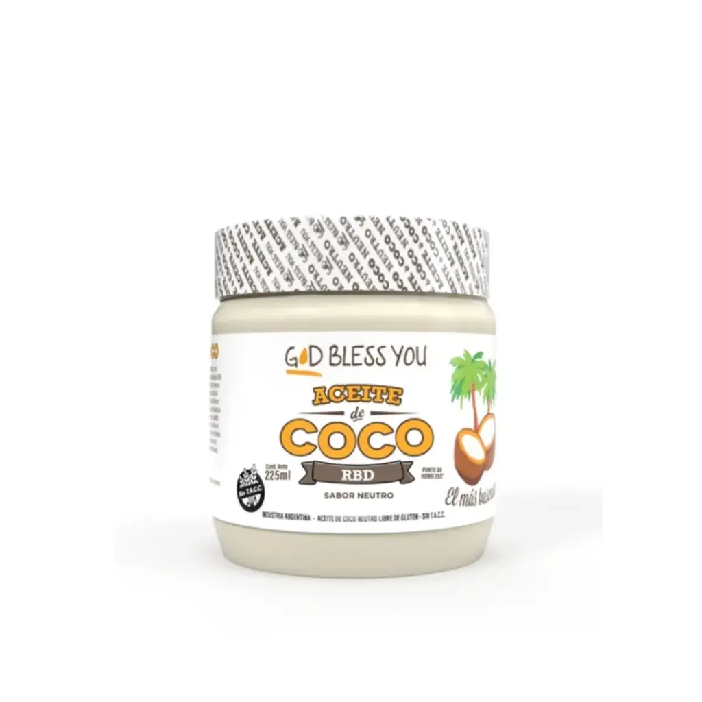 Aceite Coco God Bless You Neutro x 225mL.