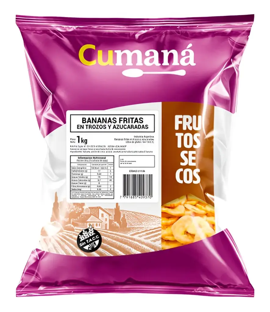 Chips Banana Cumana x 1kg.