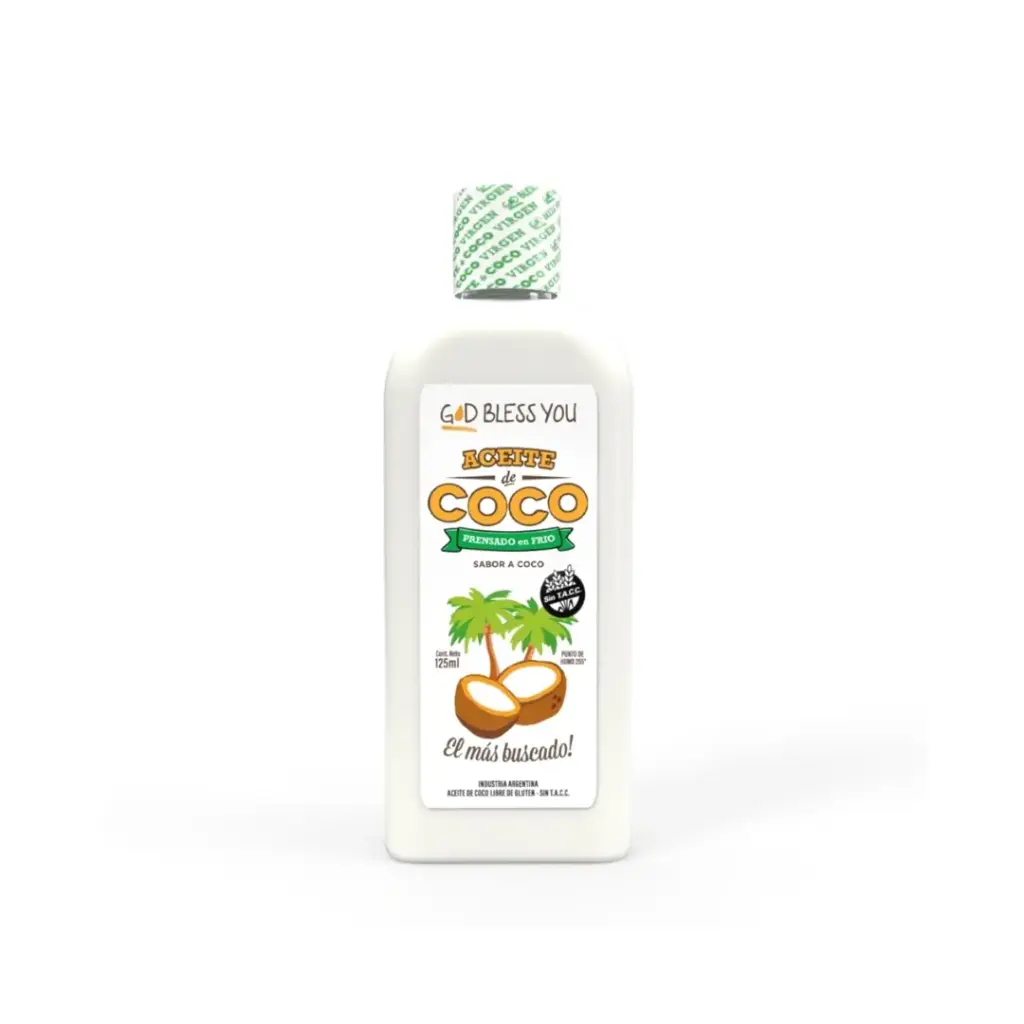 Aceite Coco God Bless You Virgen x 125mL.