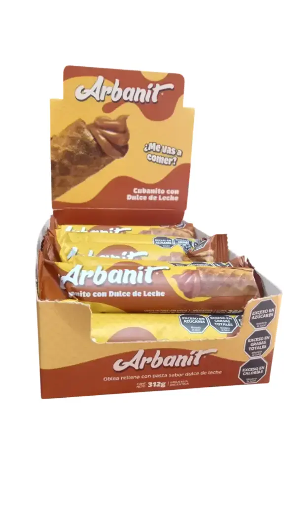 Cubanitos Arbanit Dulce de Leche CAJA X 12 U.