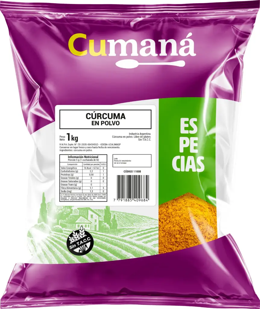 Curcuma Cumana en Polvo x 1kg.