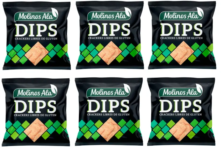 Tostada Molinos Ala Dips x 100g. CAJA X 10 U.