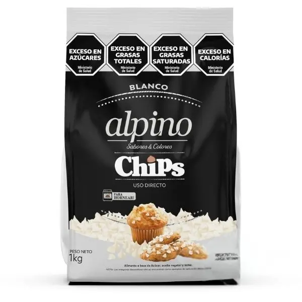 Chocolate Chips Alpino blanco x 1kg.