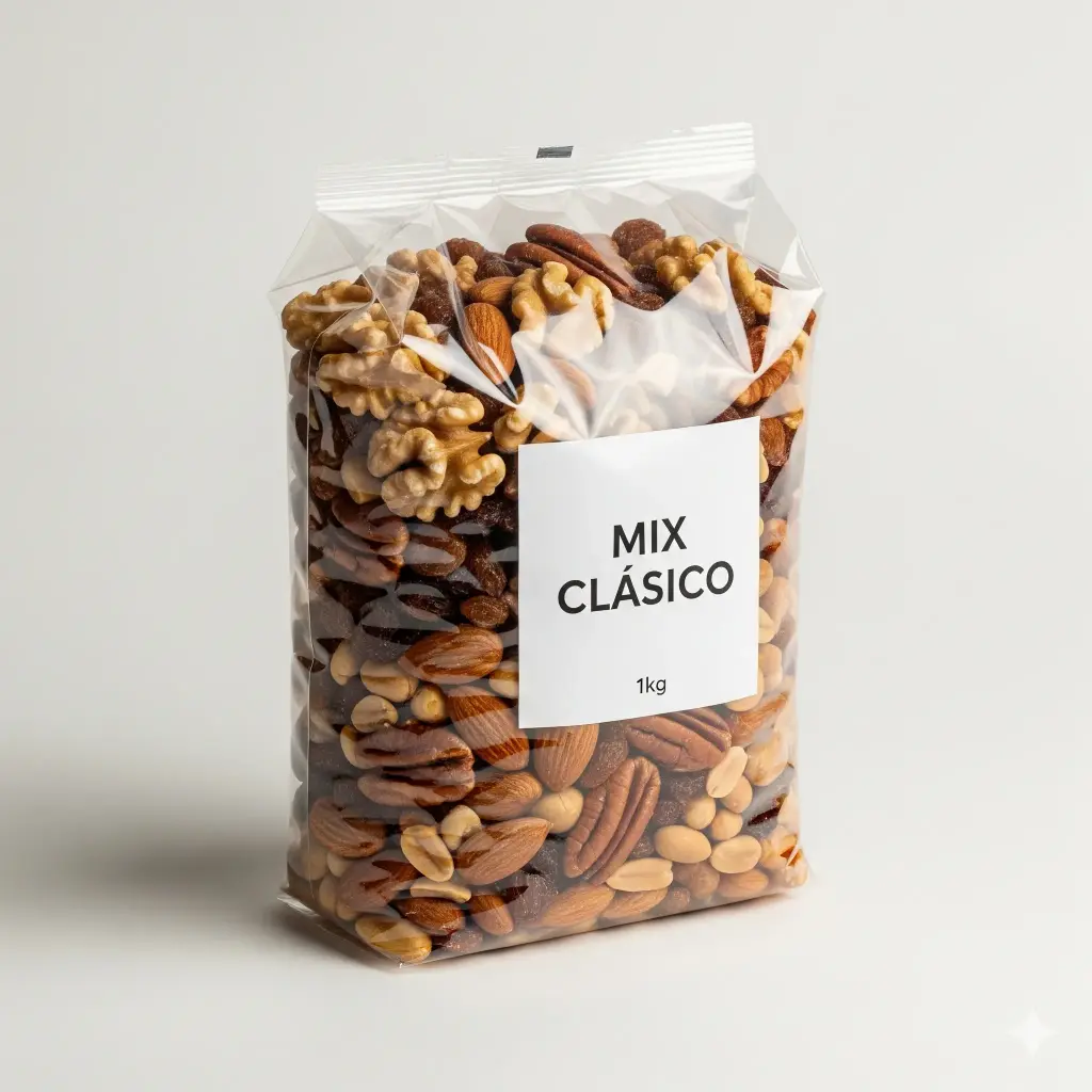 Mix Clasico x 1kg.(Nuez-Alm-Pasas-Pecan-Mani)