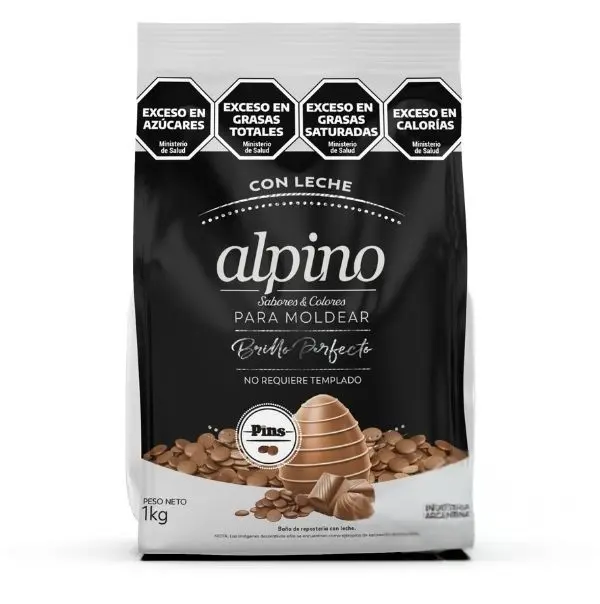 Chocolate Moldeo Alpino con leche Pins x 1kg.
