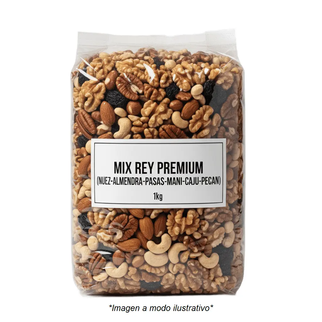 Mix Rey Premium 1kg.(Nuez-Alm-Pasas-Mani-Caju)