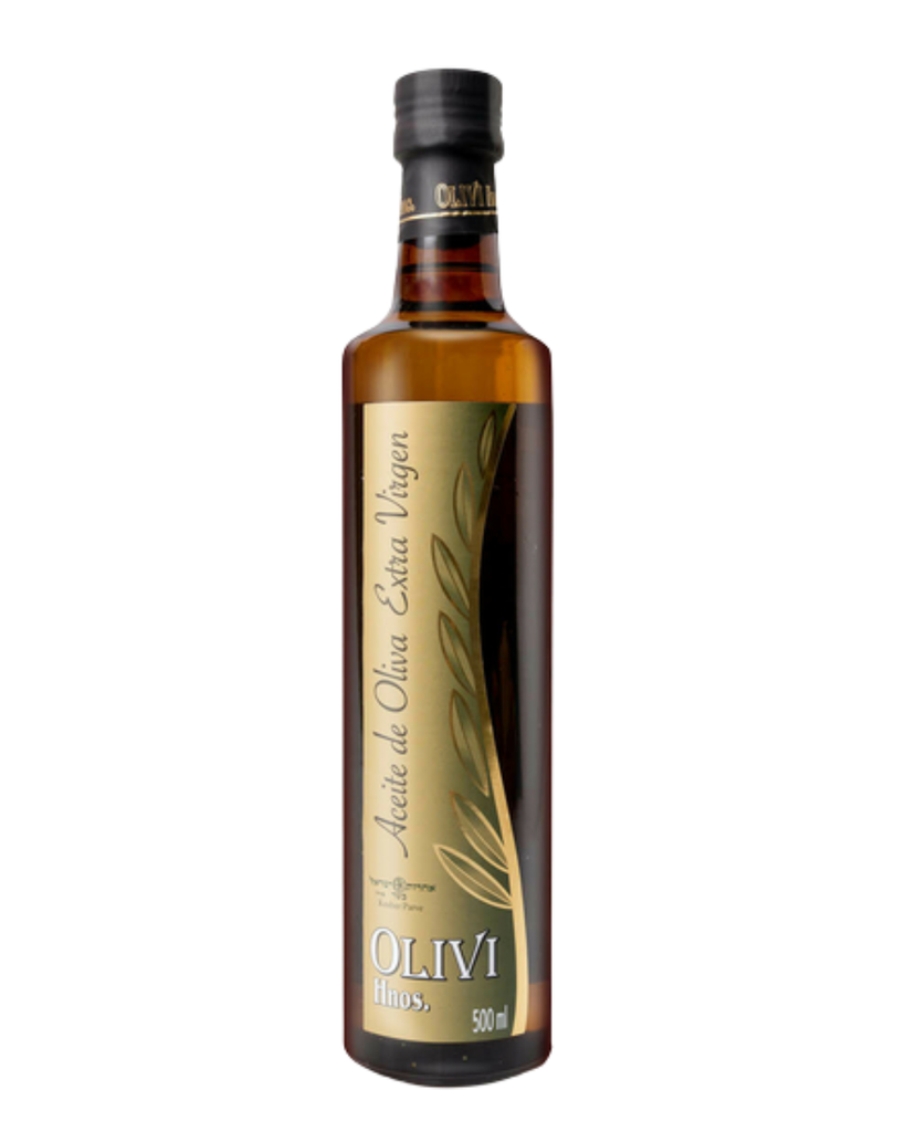 Aceite de Oliva Olivi Extra Virgen Vidrio x 500mL.