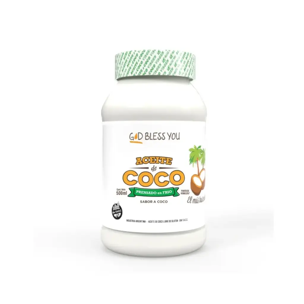 Aceite Coco God Bless You Virgen x 500mL.