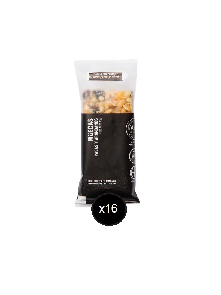 Barra Muecas Pasas & Arandano (Apto Vegano) CAJA X 16 U.