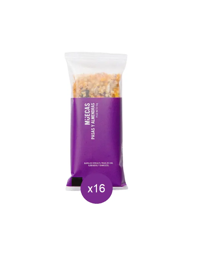 Barra Muecas Pasas de uva & Almendras CAJA X 16 U.