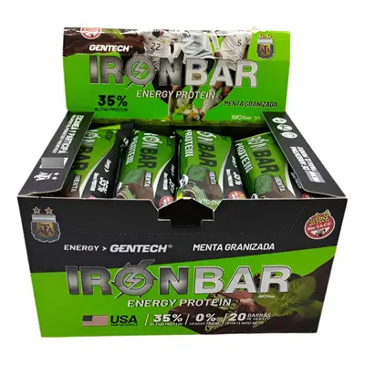 Barra Gentech IronBar Sabor Menta CAJA X 20 U.