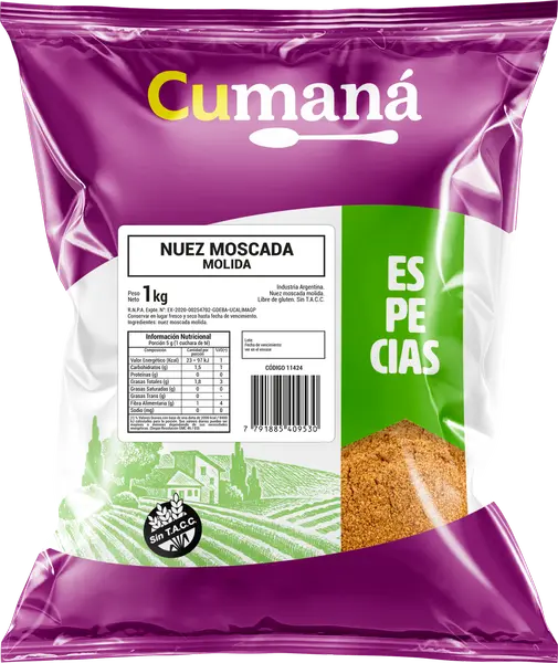 Nuez moscada Cumana Molida x 1kg.