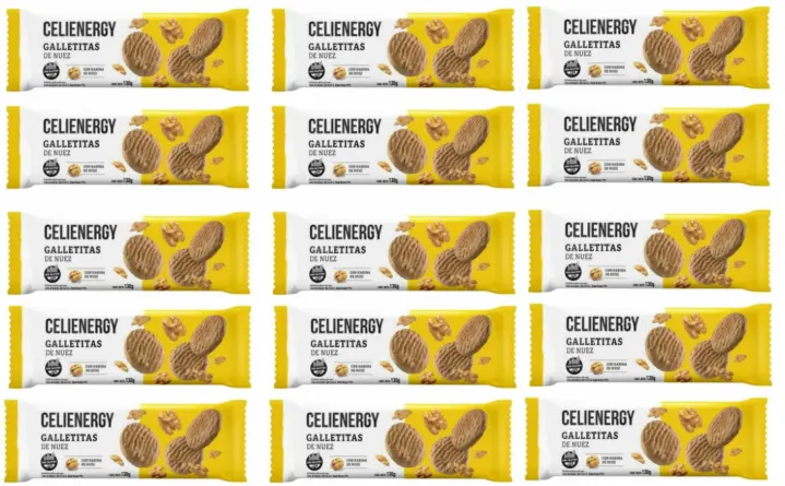Galletitas Celienergy de Nuez x 130g. CAJA X 15 U.