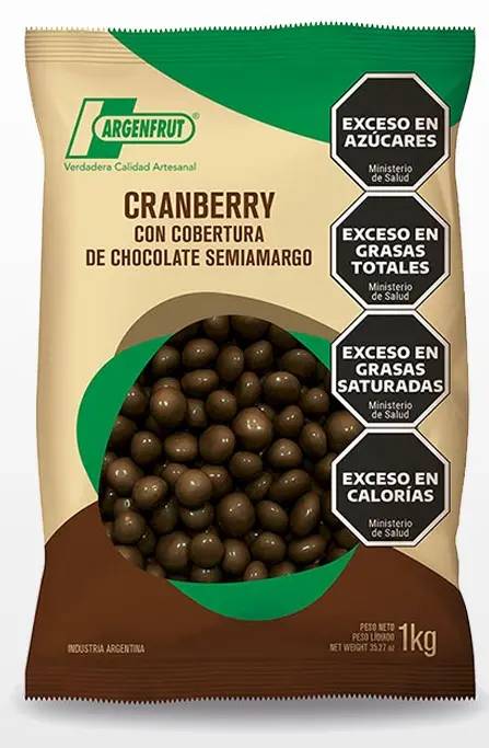 Chocolate Argenfrut CRAMBERRY C/ Cob. Cho. Semi. x 1kg.