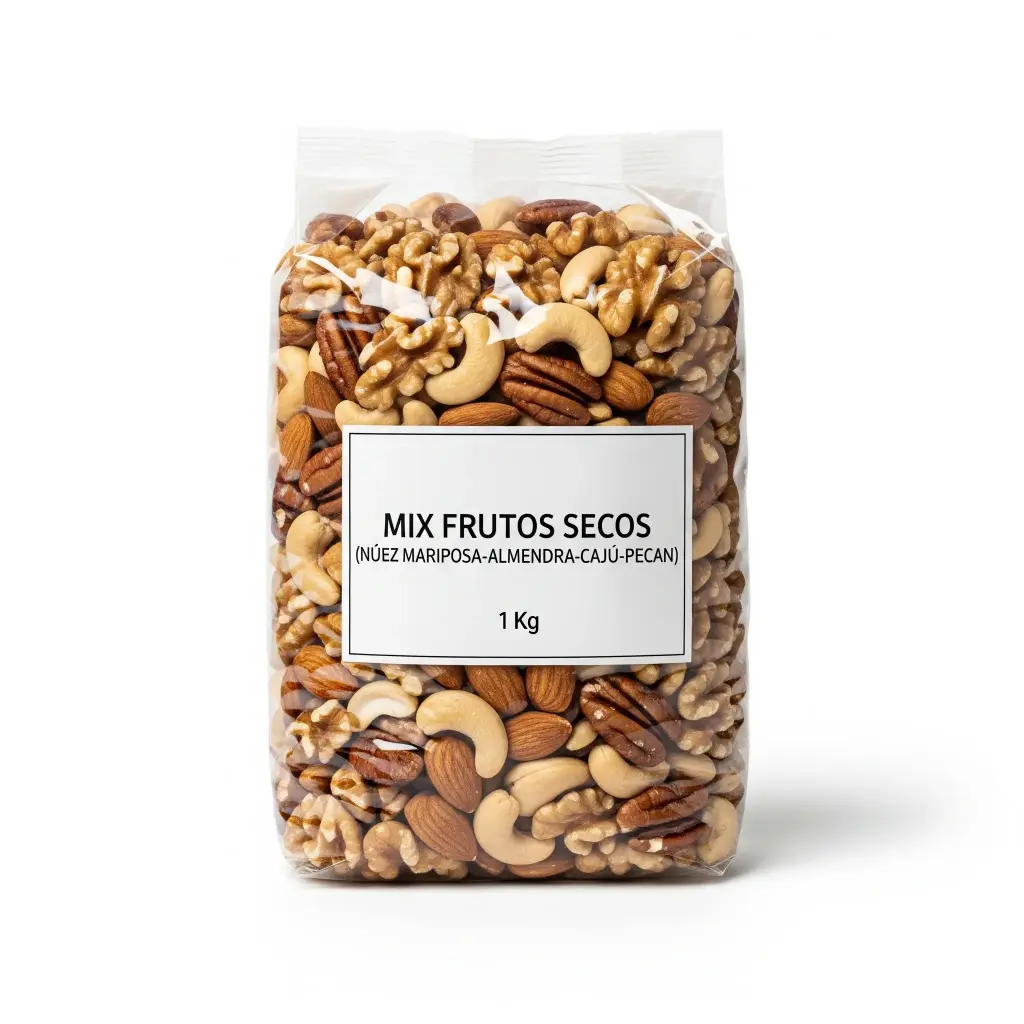 Mix Frutos Secos x 1kg.(NuezMariposa-Almendra-Caju-Pecan)