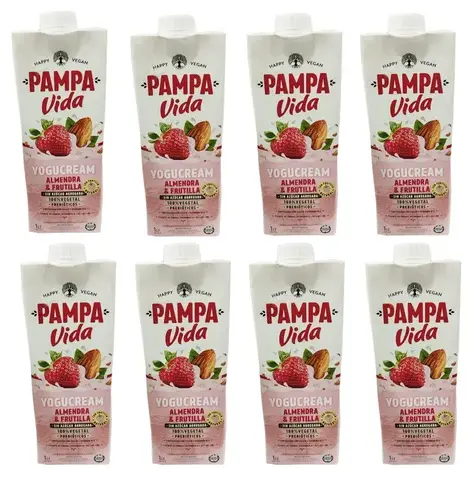 Leche Vegetal Pampa vida de Almendra sabor Yogucream Prebiotica X CAJA 8 U.