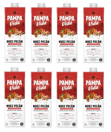 Leche Vegetal Pampa vida de Nuez Pecan X CAJA 8 U.