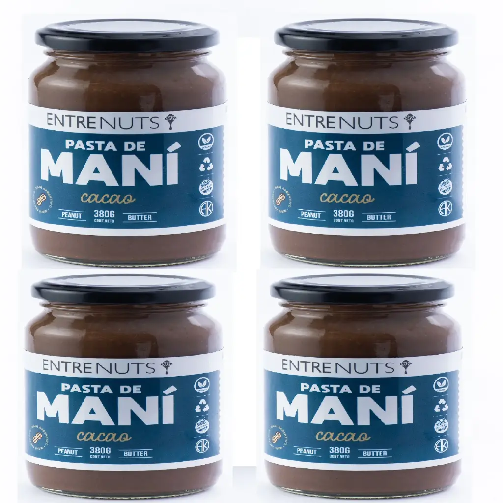 Pasta Mani Entre Nuts con Cacao CAJA X 12 U.