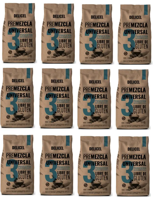 Premezcla Delicel Universal x 500g. CAJA X 12 U.