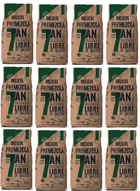 Premezcla Delicel Pan Integral x 500g. CAJA X 12 U.