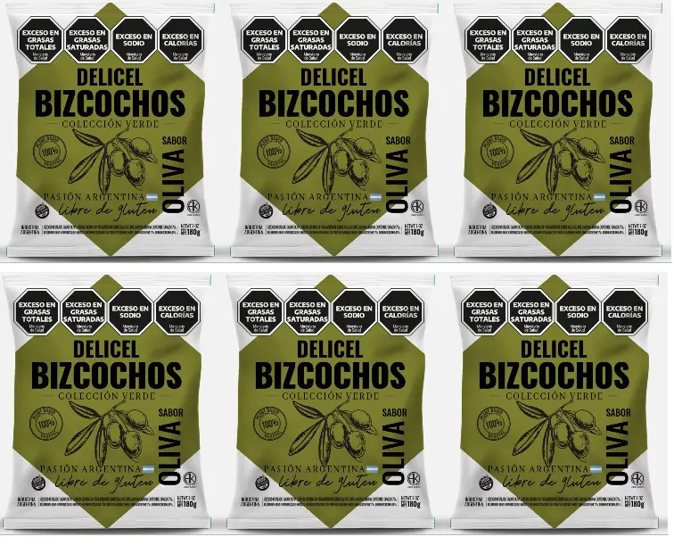 Galletitas Delicel Bizcochos Salados Oliva x 180g. CAJA X 20 U.