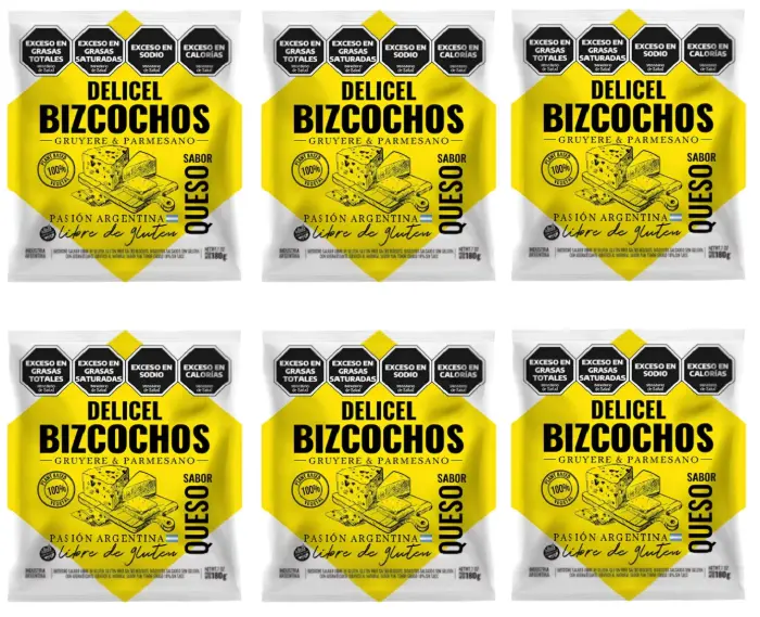 Galletitas Delicel Bizcochos Salados Queso x 180g. CAJA X 20 U.