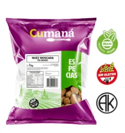 Nuez moscada Cumana en Grano x 1kg.