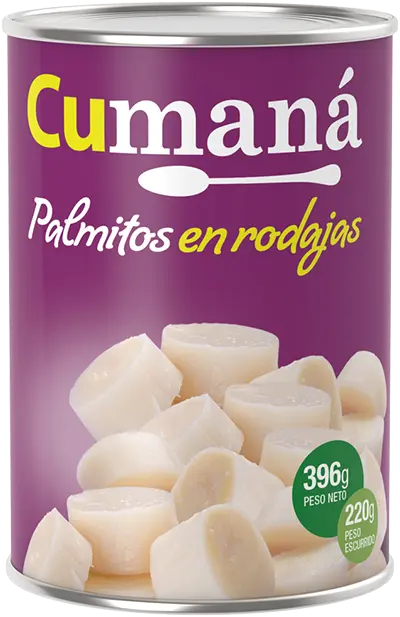 Palmitos Cumana en Trozos x 396g. CAJA X 24 U.