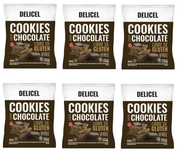 Galletitas Delicel Cookies Sabor Chocolate x 150g. CAJA X 20 U.