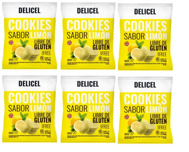 Galletitas Delicel Cookies Sabor Limon x 200g. CAJA X 20 U.