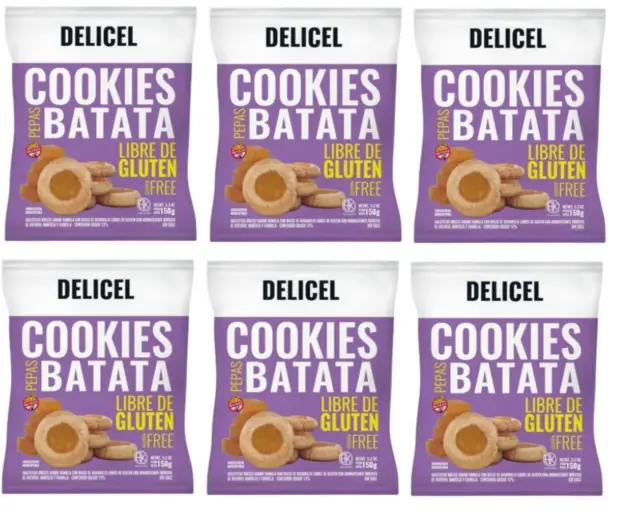 Galletitas Delicel Pepas de Batata x 150g. CAJA X 20 U.