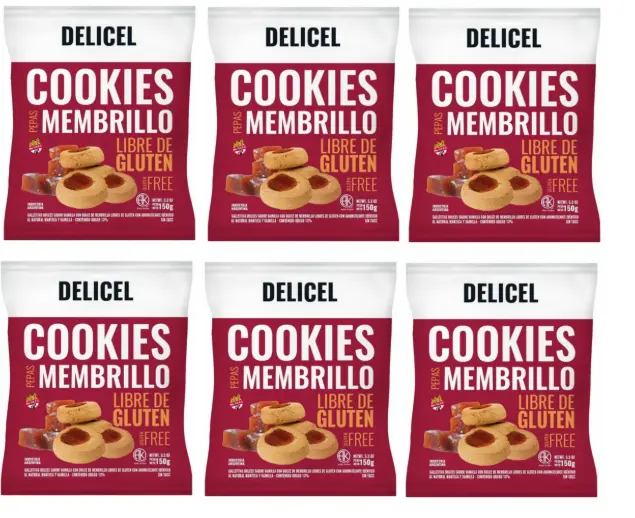 Galletitas Delicel Pepas de Membrillo x 200g. CAJA X 20 U.