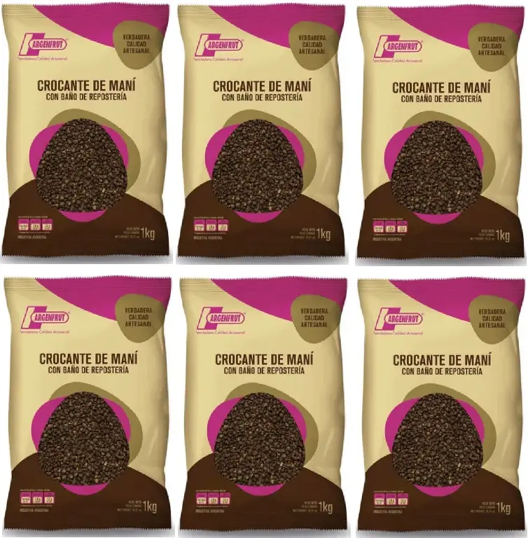 CROCANTE de Mani Argenfrut C/ Baño Reposteria x 1kg. CAJA X 6 U.