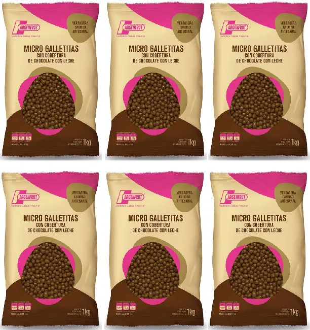 Chocolate Argenfrut MICROGALLE. C/ Cob. Ch. LECHE x 1kg. CAJA X 5 U.