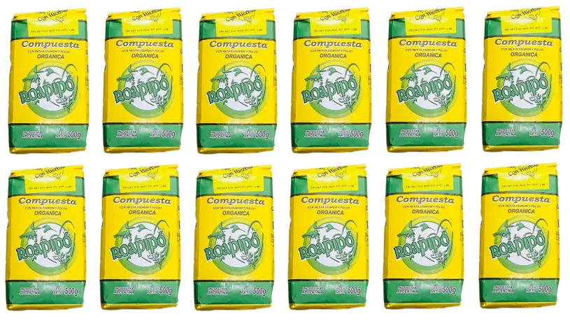 Yerba Mate Roapipo Con Hierbas Certif Organ 500g. PACK X 12 U.