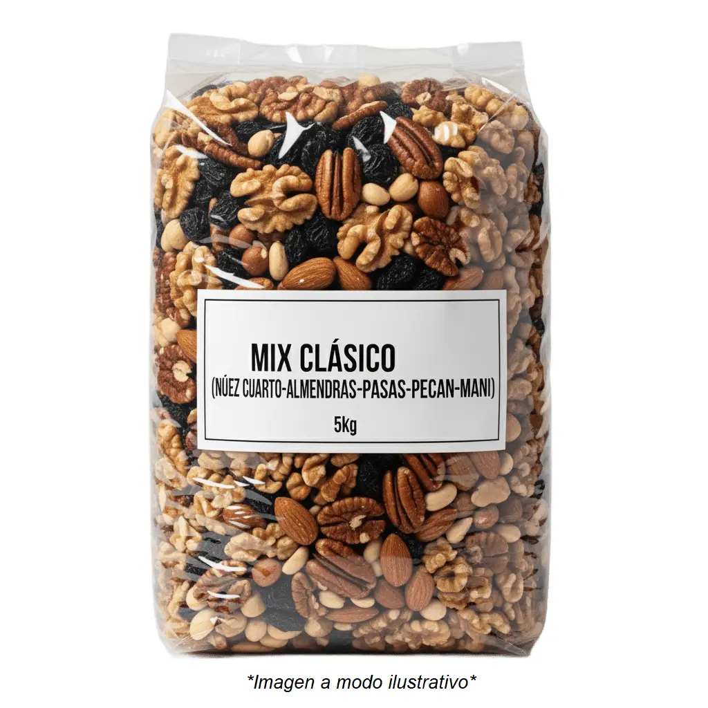 Mix Clasico x 5kg.(Nuez-Alm-Pasas-Mani)