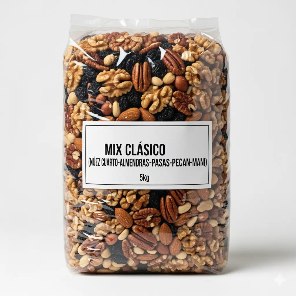 Mix Clasico x 5kg.(Nuez-Alm-Pasas-Pecan-Mani)